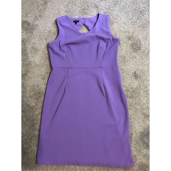 Women’s Purple Midi Sheath Dress 10 Work Office Wear - Picture 2 of 10